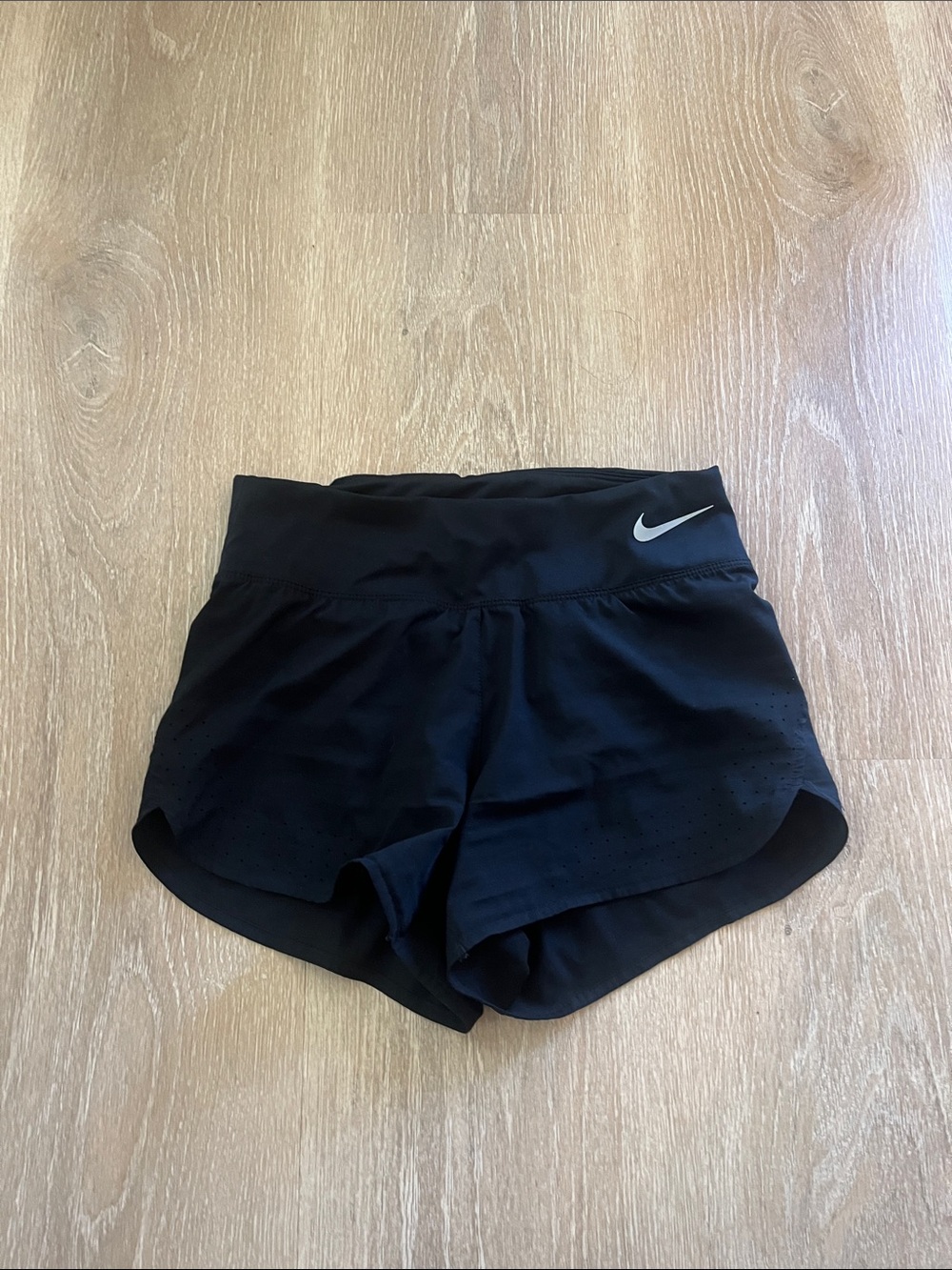 Nike Women’s Black Athletic Running Shorts with Reflective Swoosh